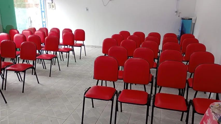 CADEIRA ESTOFADA PRA SALÃO, IGREJA  - Foto 5