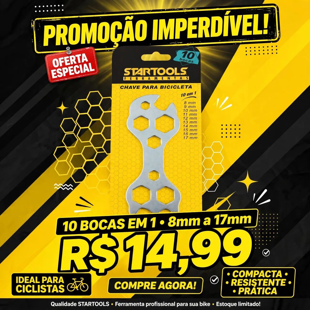 Chave Startools 10 em 1 varejo e valor em quantidades  - Foto 3
