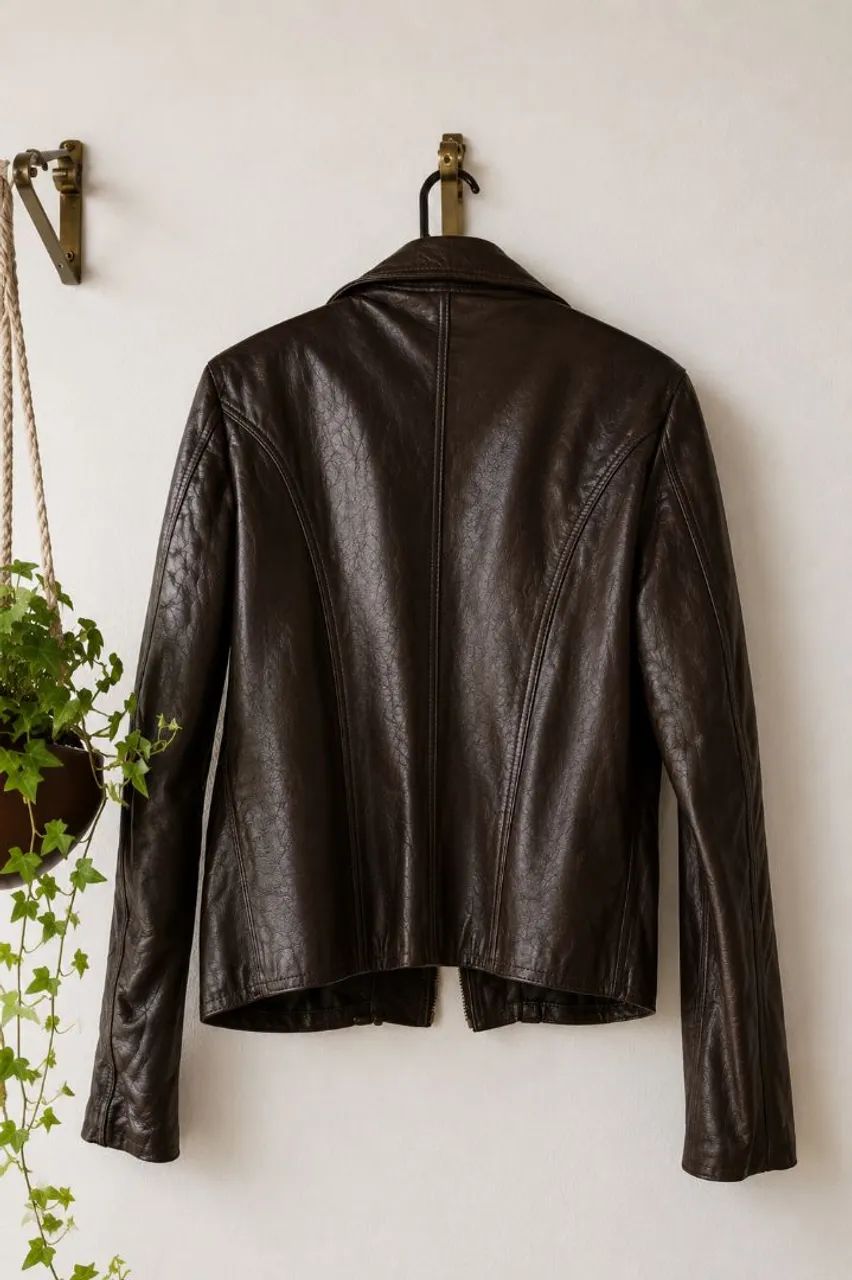 Jaqueta Nova Biker Couro Original M - Foto 2