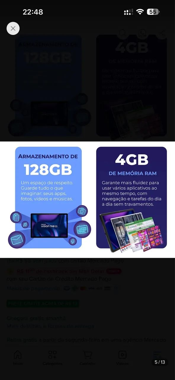 Tablet positivo visio 11 128gb com chip - Foto 3