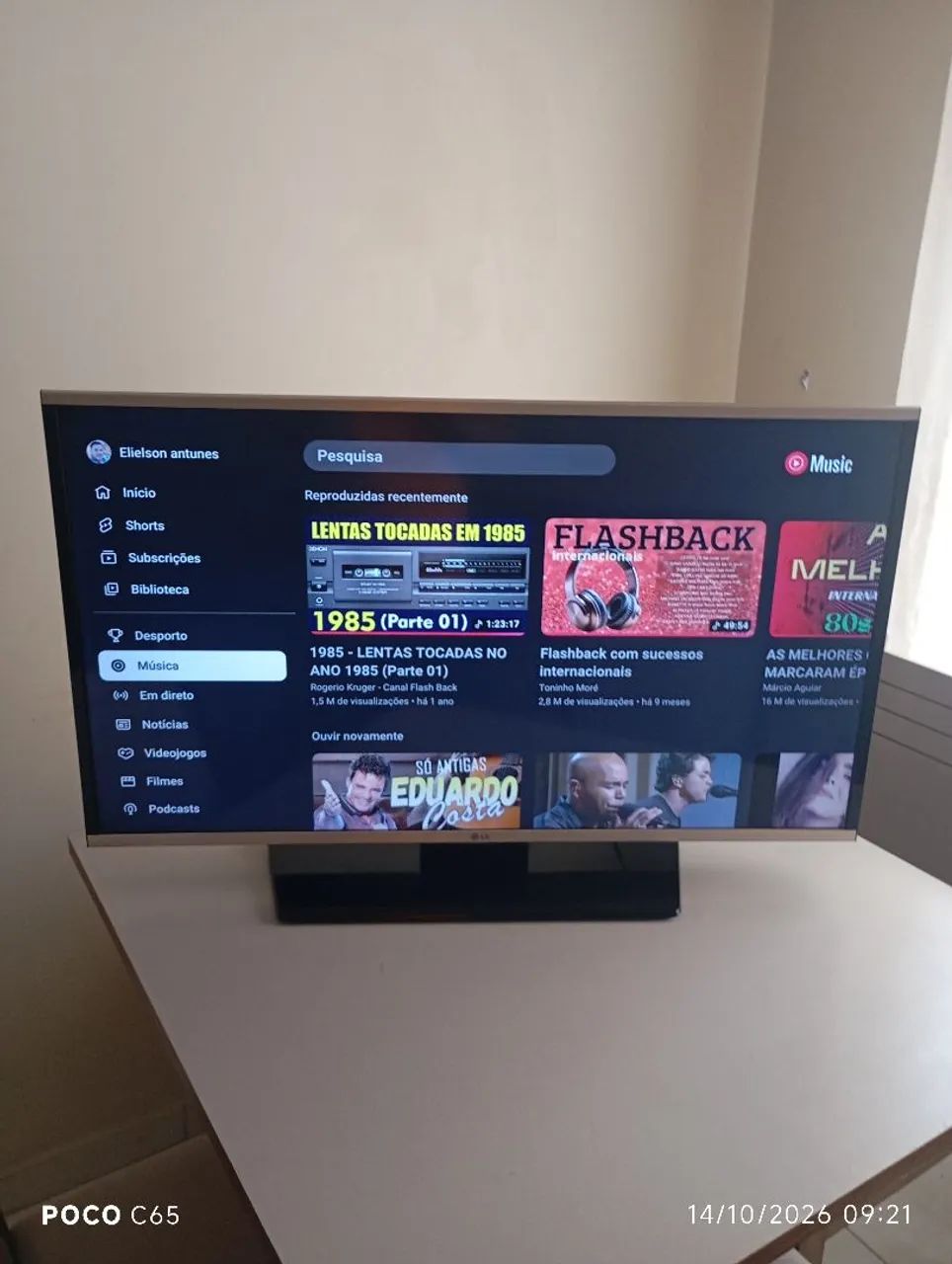 Tv LG smart 40 polegadas em excelente estado com controle e pezinho  - Foto 3