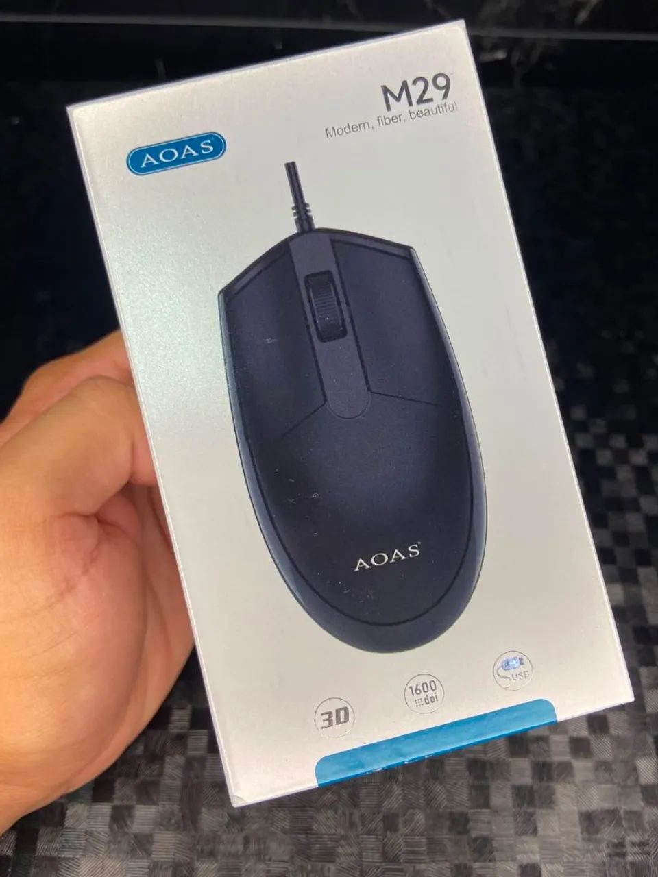 MOUSE COM FIO USB 1600DPI AOAS M29 - Foto 4