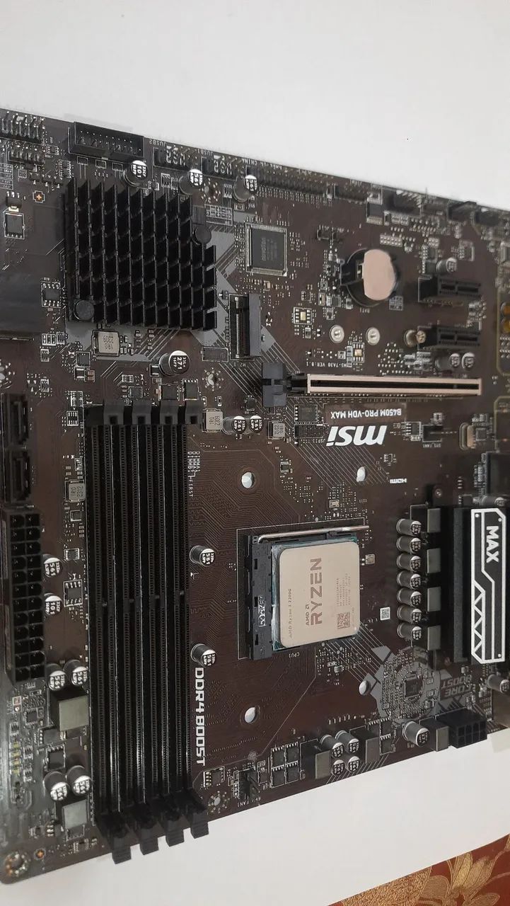 Placa mãe msi B450m pro-vdh-max com processador  - Foto 2