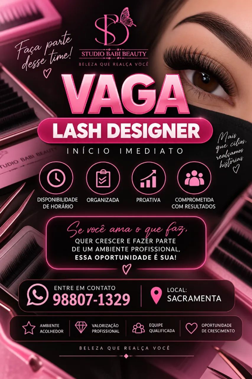Contrata-se Lash designer 