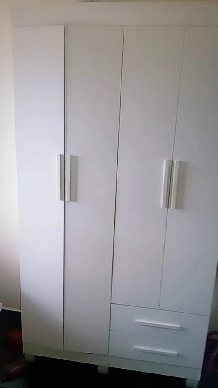 Guarda-Roupa NT6010 com 4 Portas e 2 Gavetas Branco - Foto 2