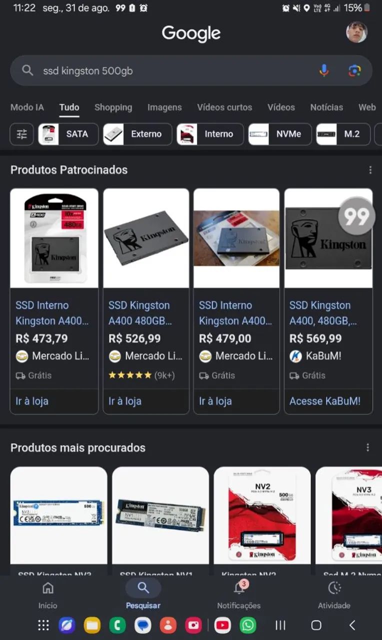 SSD Kingston 500gb - Foto 2