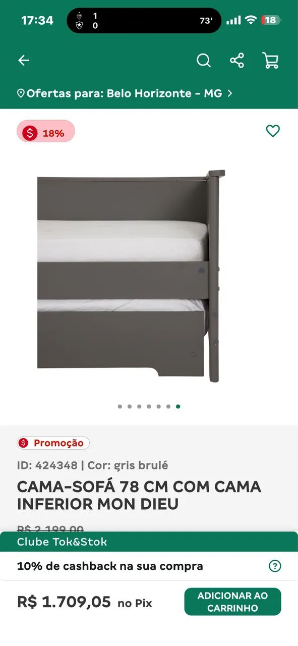 Cama sofá TOK&STOK MON DIEU - Foto 4