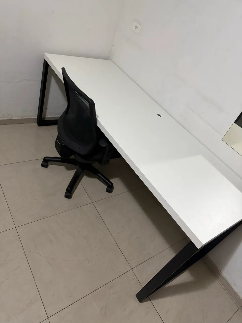 Mesa industrial 190x70x75 branca