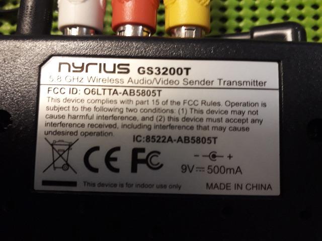 Transmissor E receptor Áudio Vídeo Wireless 5.8GHz - Foto 2