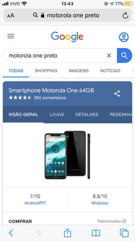 Apenas venda Motorola one