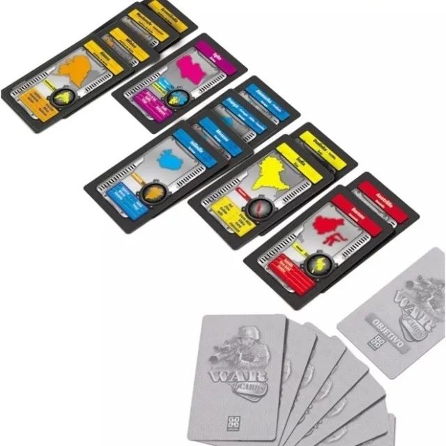 Kit Com 3 Jogos War Cards O Jogo Da Estrategia Grow - Papellotti