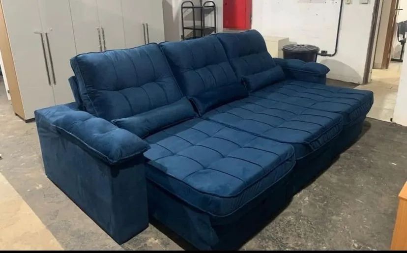 Sofá retrátil e reclinável 3.00 MT espuma d33  - Foto 3