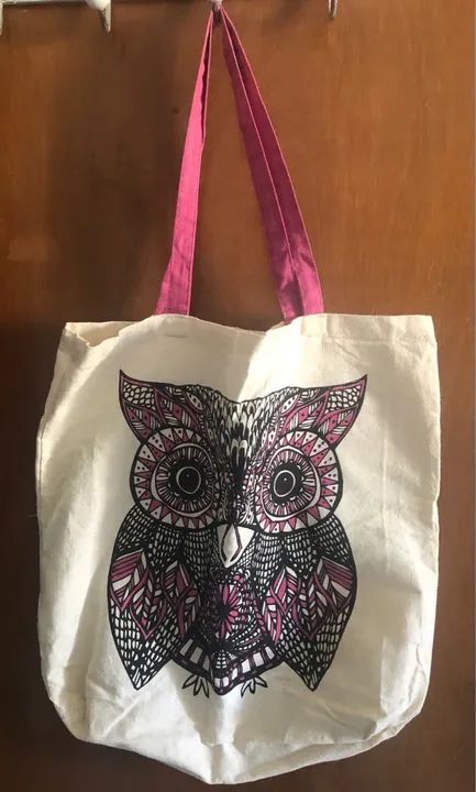 Bolsa de algodão estampada