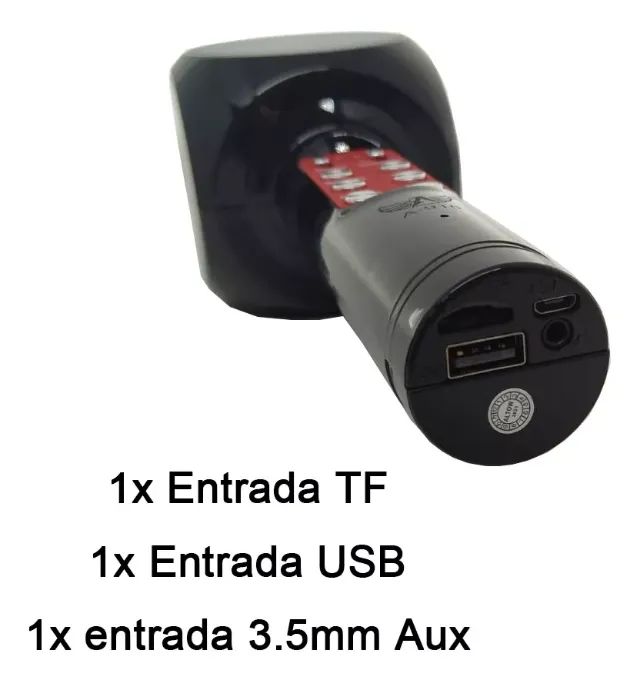 Microfone Bluetooth Karaokê Speaker Sem fio - Foto 6