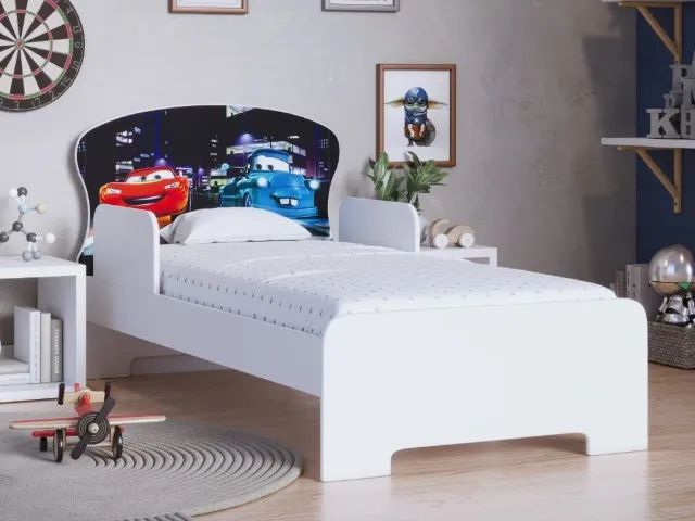 Cama Carros Juvenil Adesivada