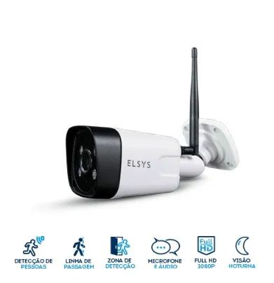 Câmera De Segurança Elsys Esc-wb3f Com Resolução De 2mp Visão Noturna Incluída Branca - Foto 3