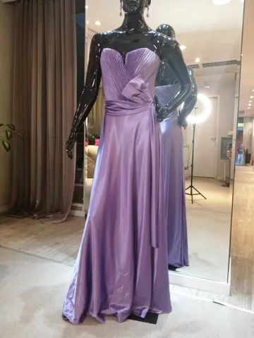 Vestido de festa longo Cetim lilás - M - Foto 2