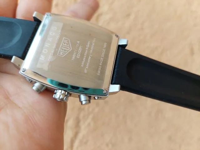 Relogio Tag Monaco Calibre 36 Pulseira Borracha - Foto 5