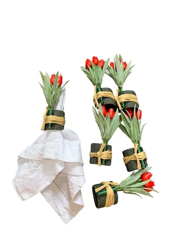 Porta guardanapo de tulipa - novo - kit com 6 