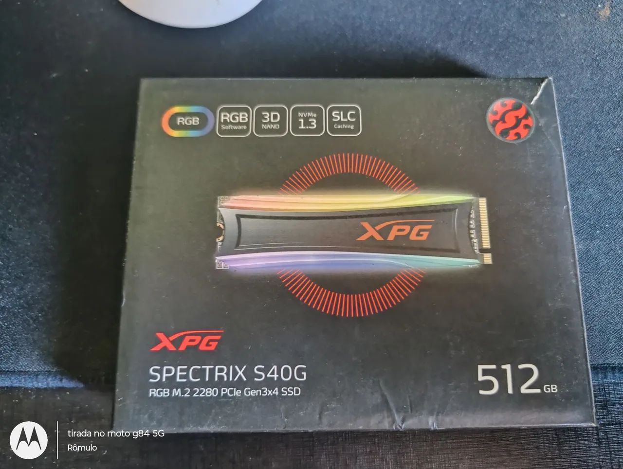 SSD XPG SPECTRIX S40G 512GB RGB M.2 2280 PCIe Gen3x4