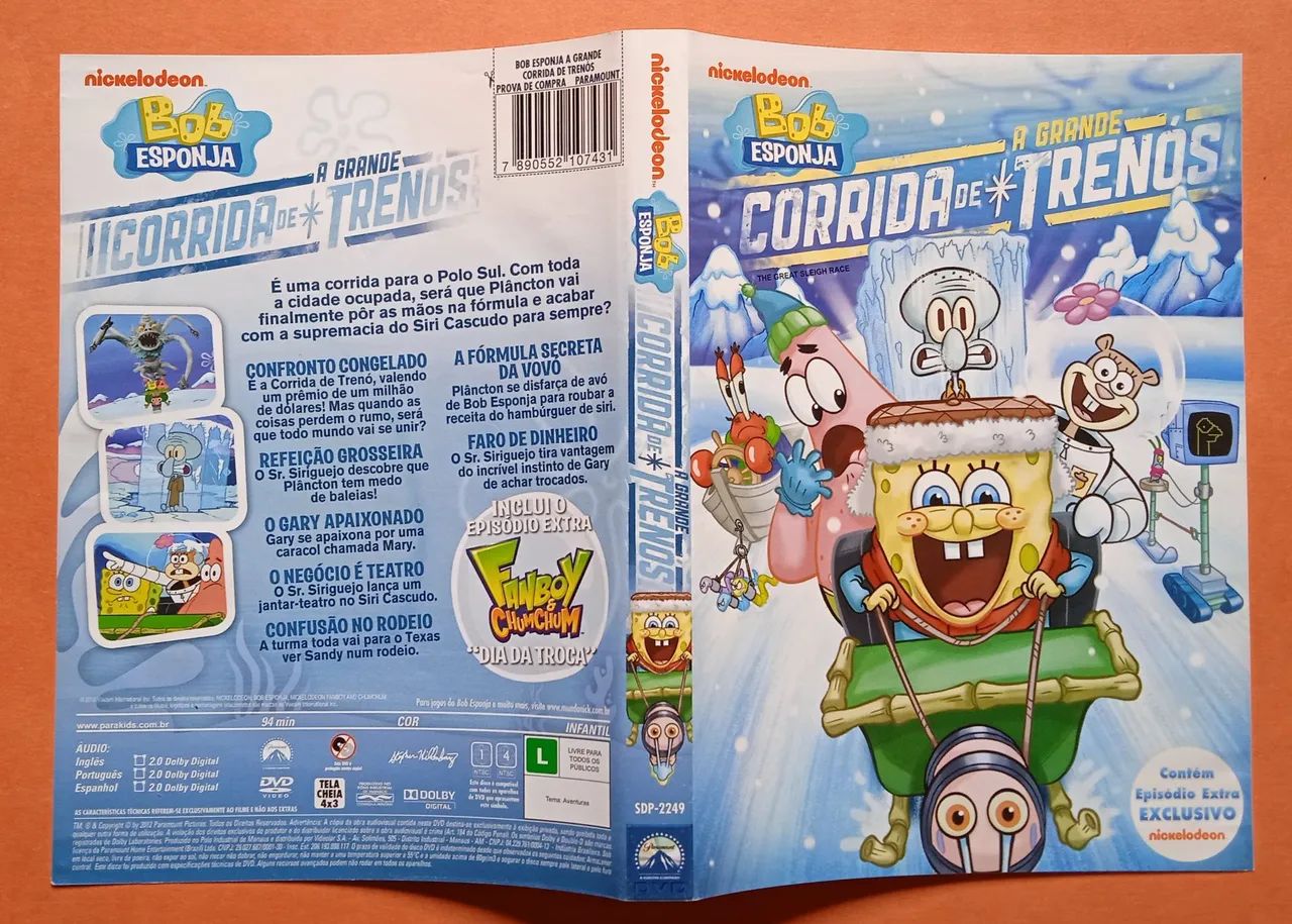 DVD Bob Esponja - A Grande Corrida de Trenós - Foto 3