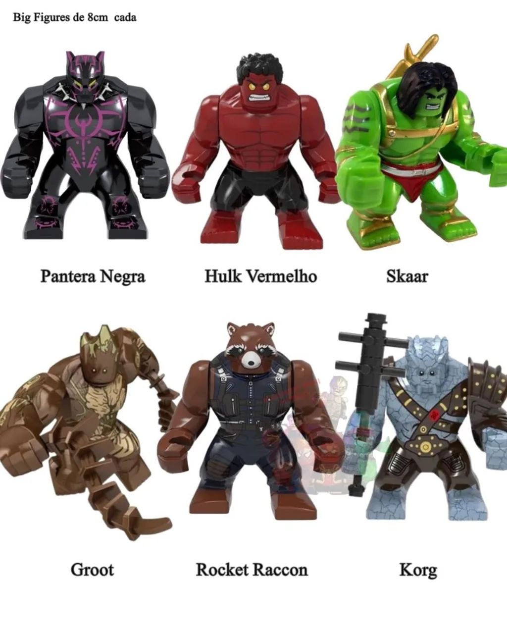 Super Heróis - Blocos de Montar 8cm