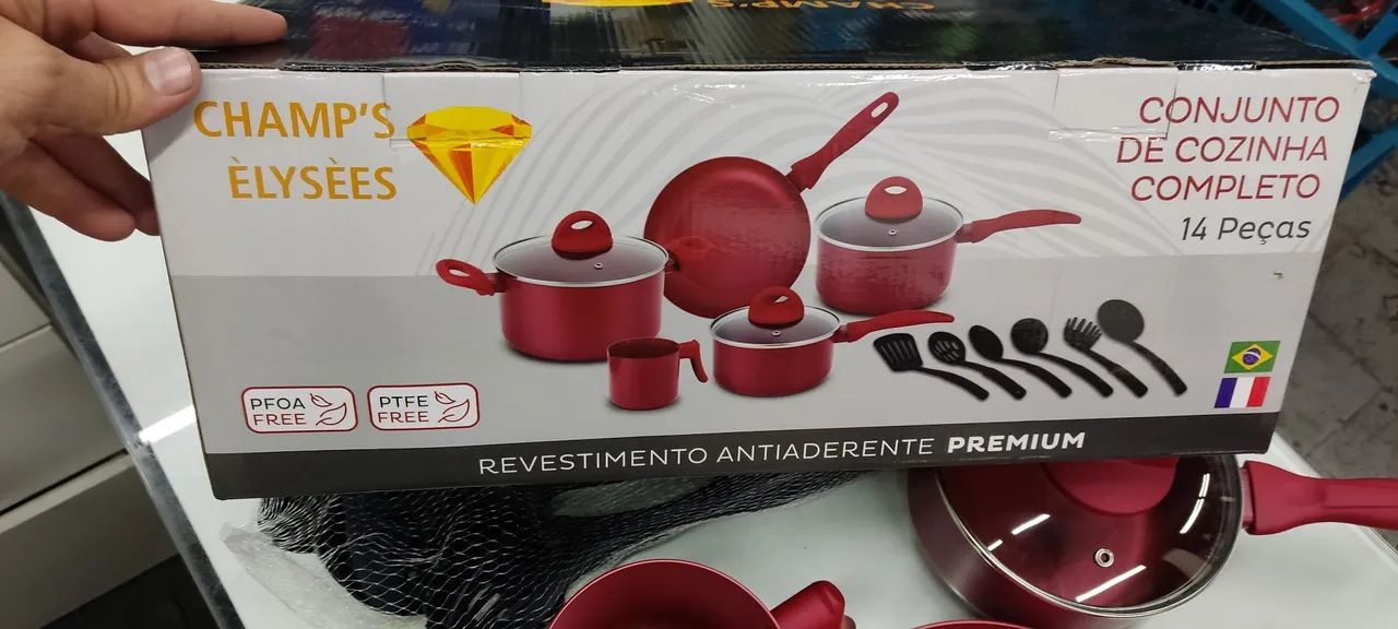 Conjunto de Panelas e Frigideira Premium Antiaderente ( 3 cores disponíveis) - Foto 4