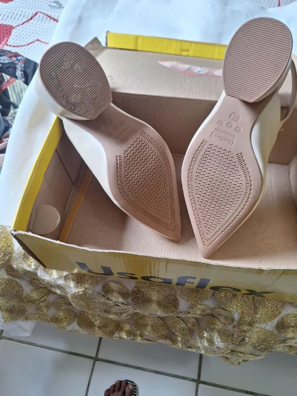 Sapato feminino Usaflex Bege - Foto 3