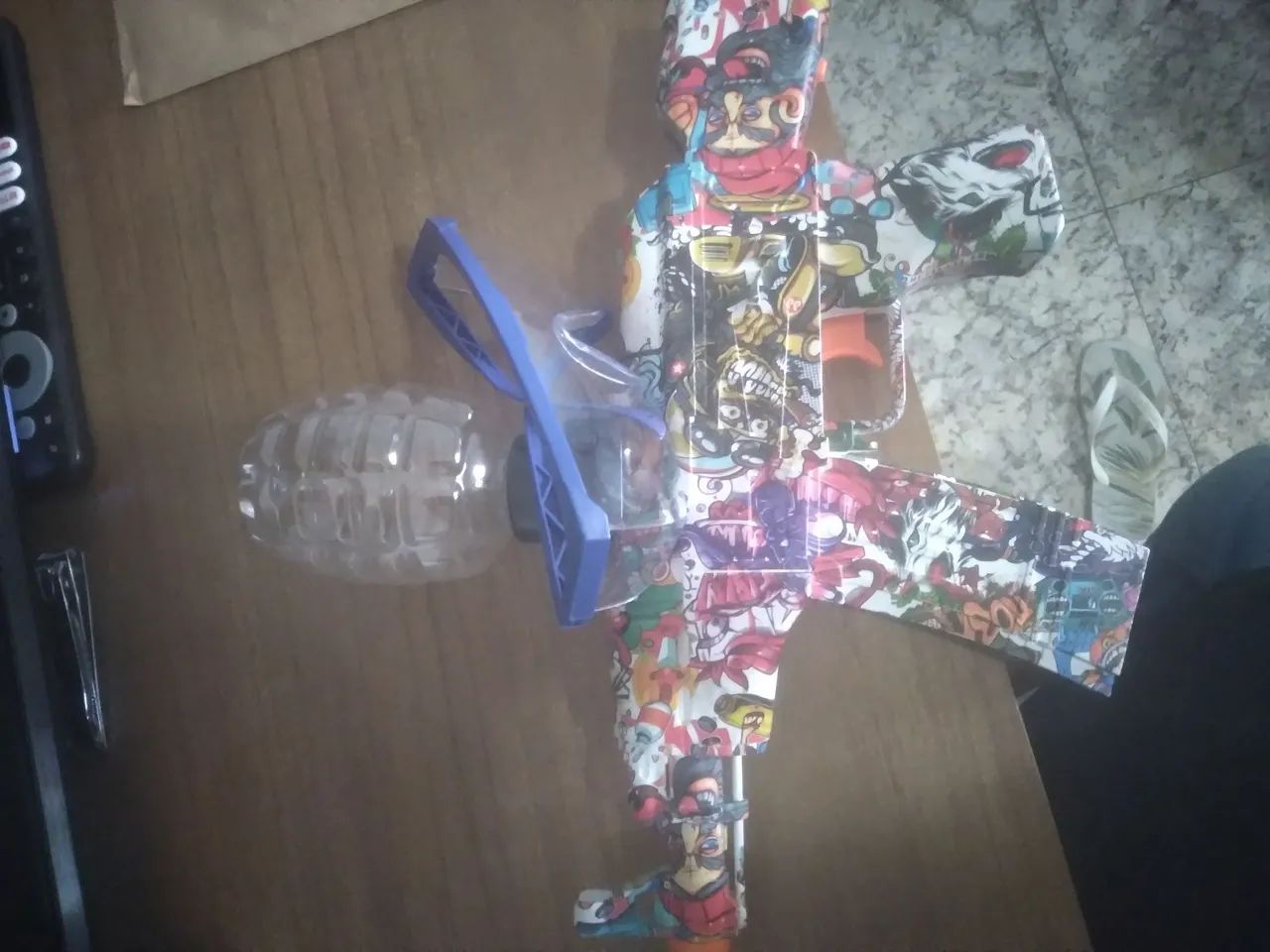 Arma de gel funcionando 