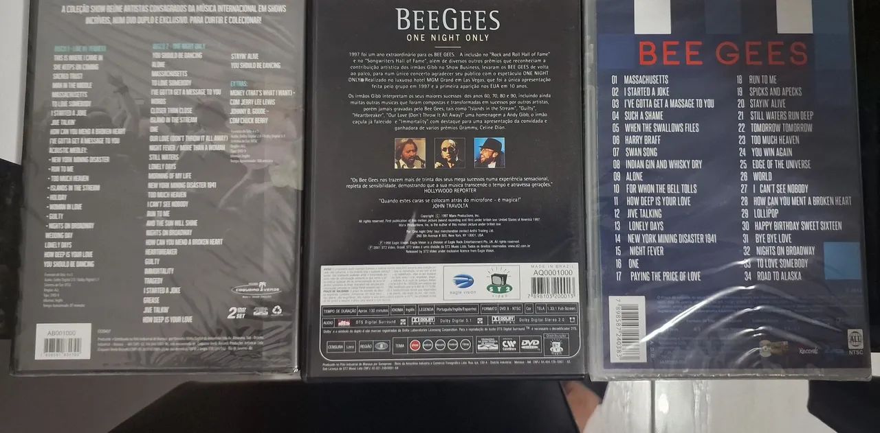 Coleção Dvds Bee Gees - Show, One Night Only e Anthology - Foto 2