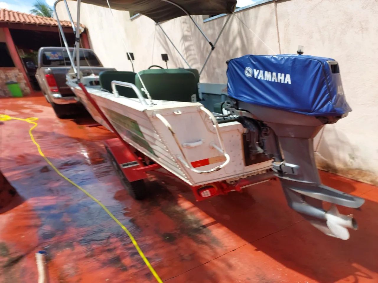 Lancha Alumínio Motor 40 Yamaha completa - Foto 13