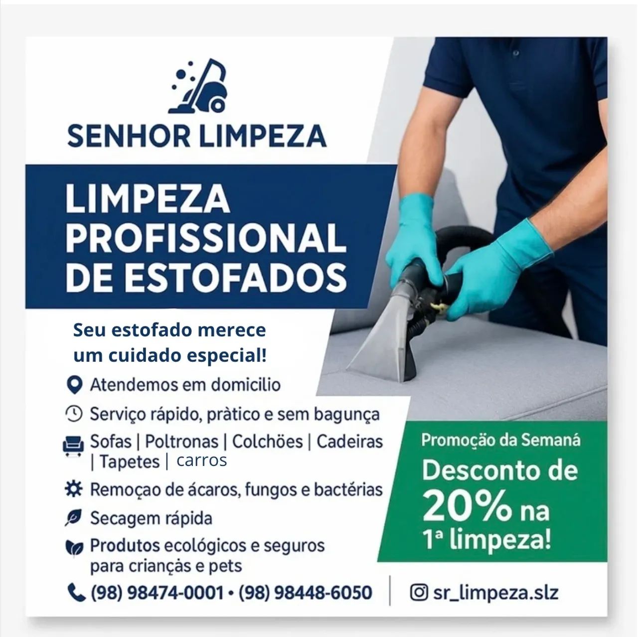 Limpeza de estofado 