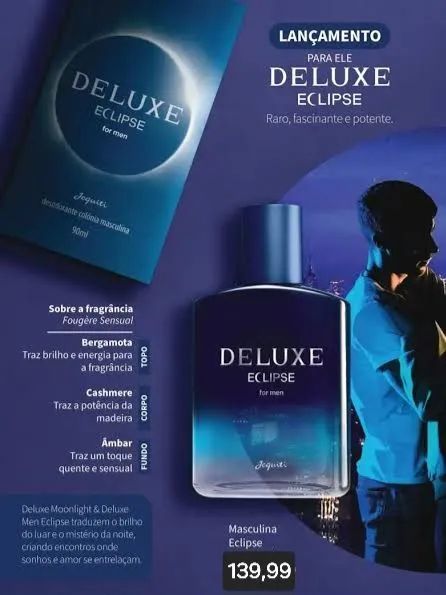 Deluxe Eclipse for Men - Desodorante Colônia Masculina - Foto 2