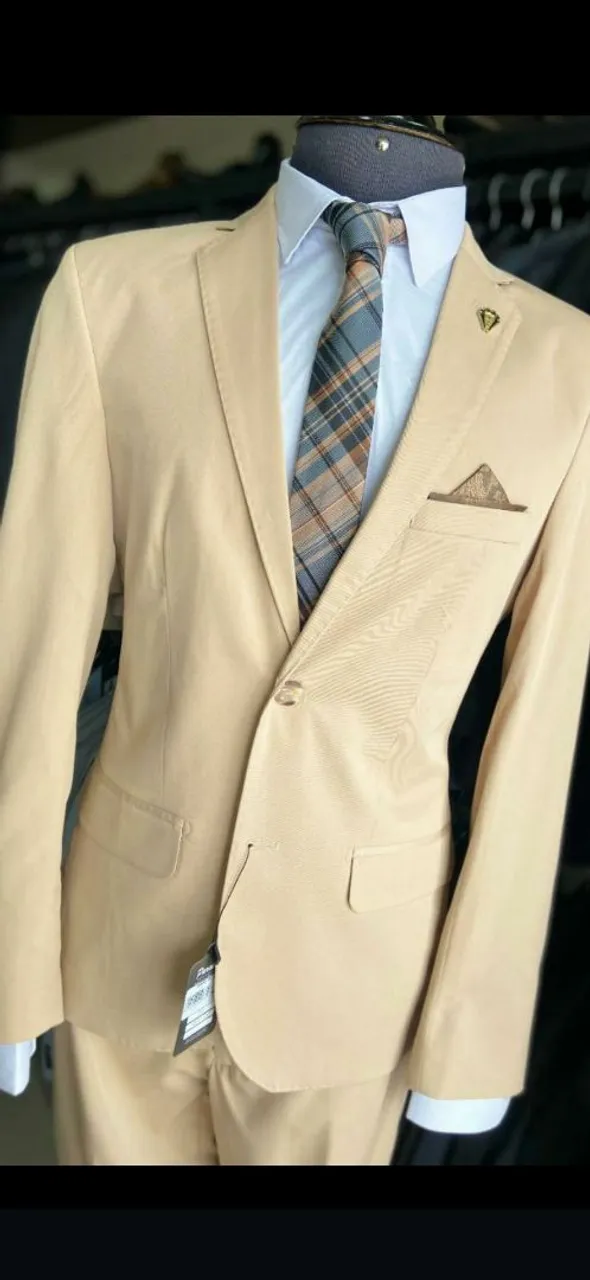 Terno Bege Elegante - Perfeito para Ocasiões Especiais