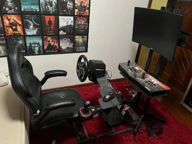 Gamer cockpit Veloce Completo, Monitor c/Base Mancer 32 Curvo+