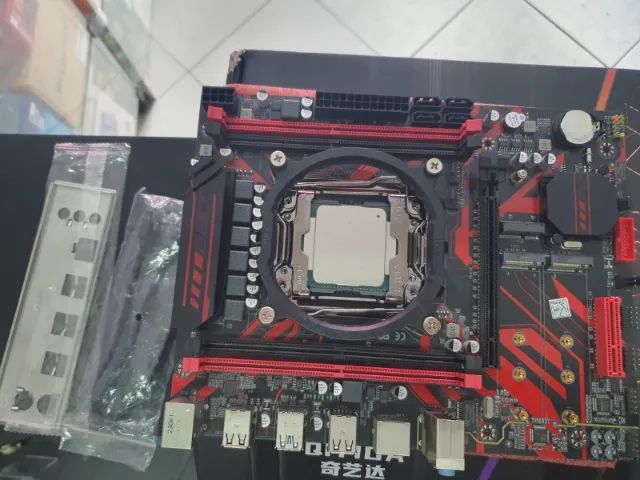Placa-mãe Para Pc X99 Lga 2011 V3 Rtl8111g Gigabit Lan Card + Processador Xeon 2670-v3 - Foto 3
