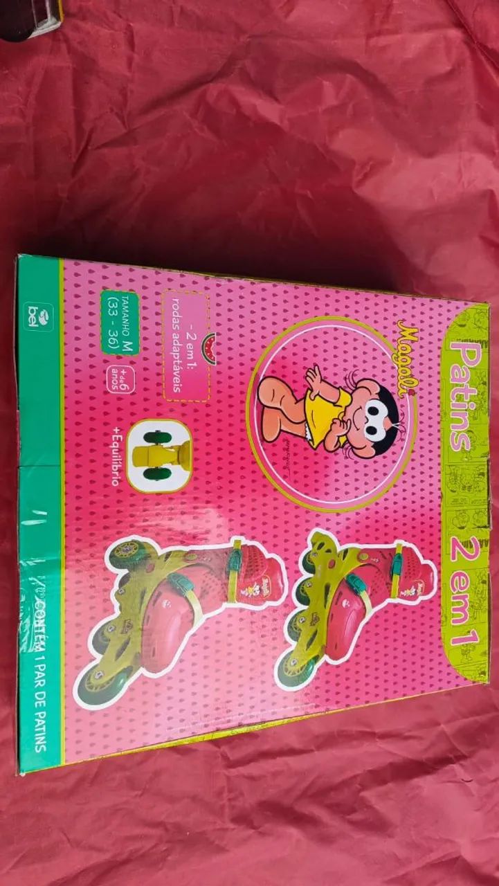 Roller Tri Inline Turma da Mônica/Magali Bel (PRONTA ENTREGA) - Foto 6