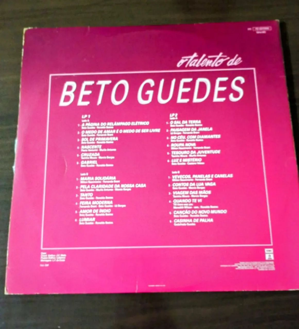 Disco de Vinil Beto Guedes - O Talento De - Foto 2