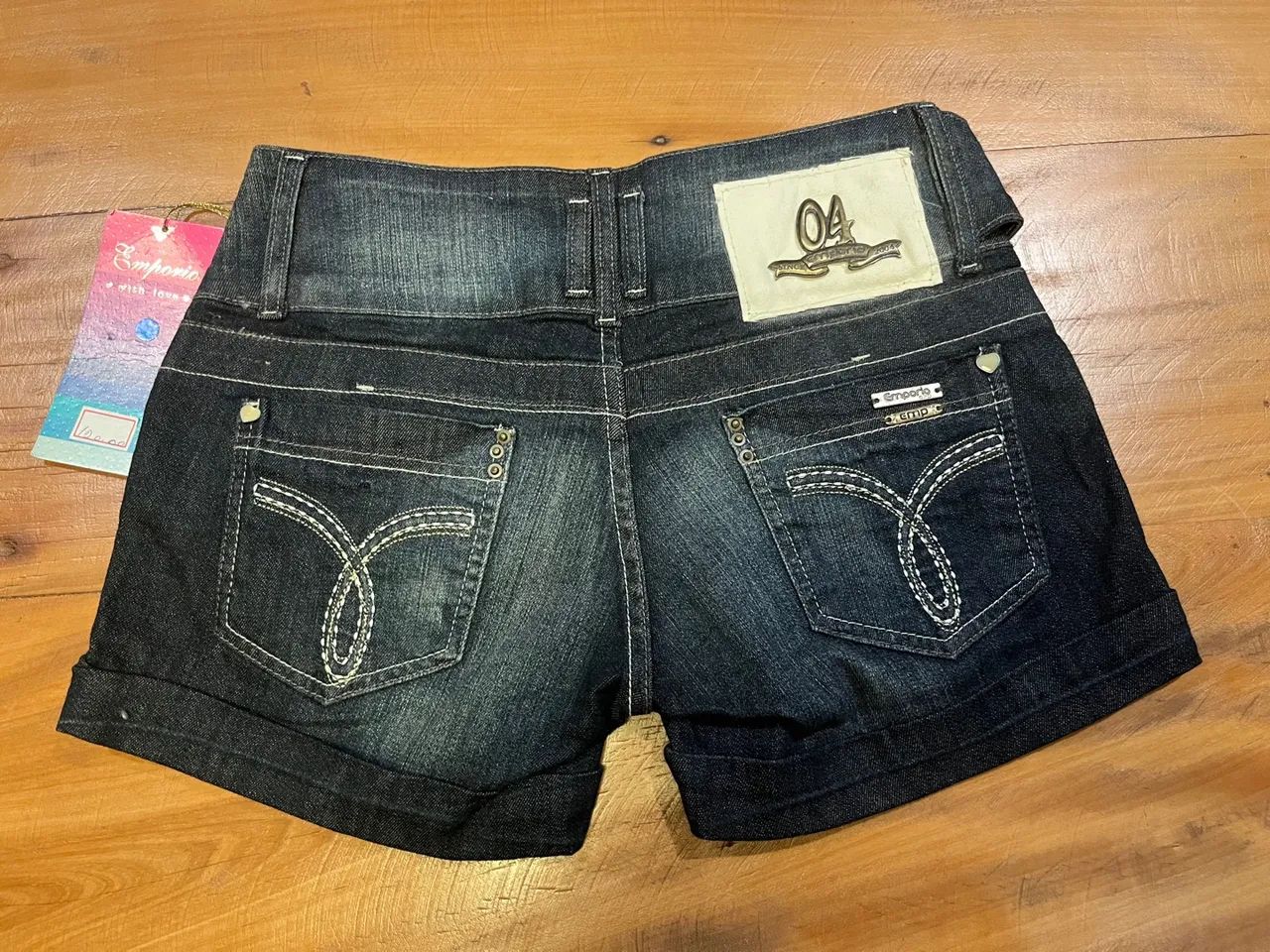 mini shorts jeans lacinho - Foto 2