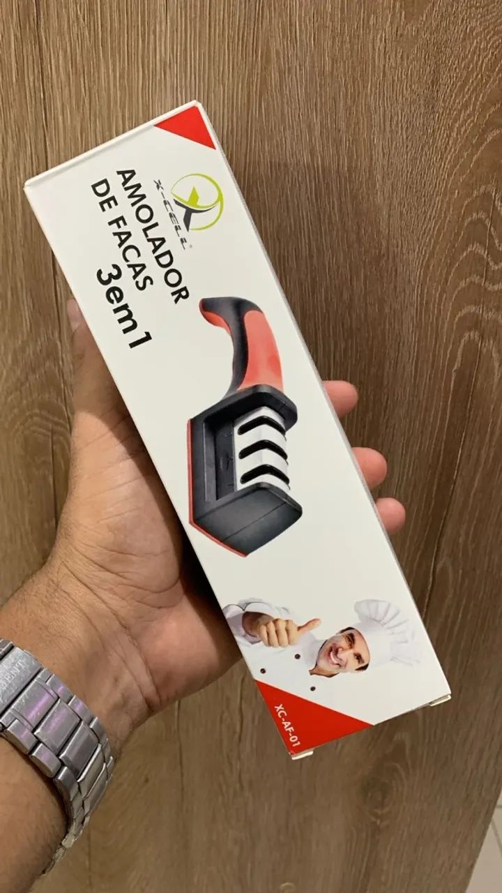Amolador de Facas 3 em 1