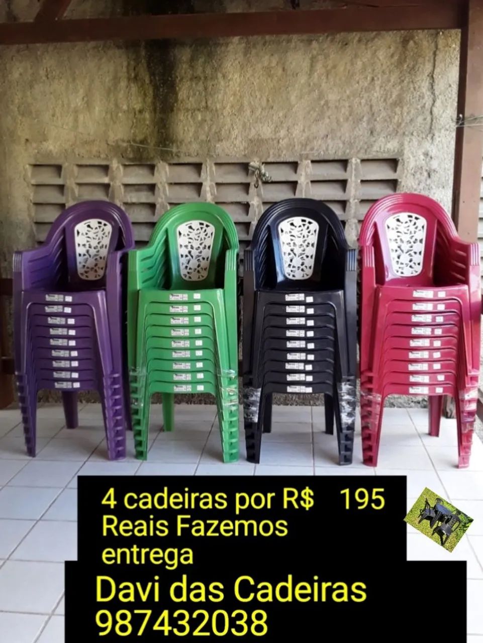 CADEIRA DE PLASTICO XJS.D YX.S 9.MS COM BRAÇO 
