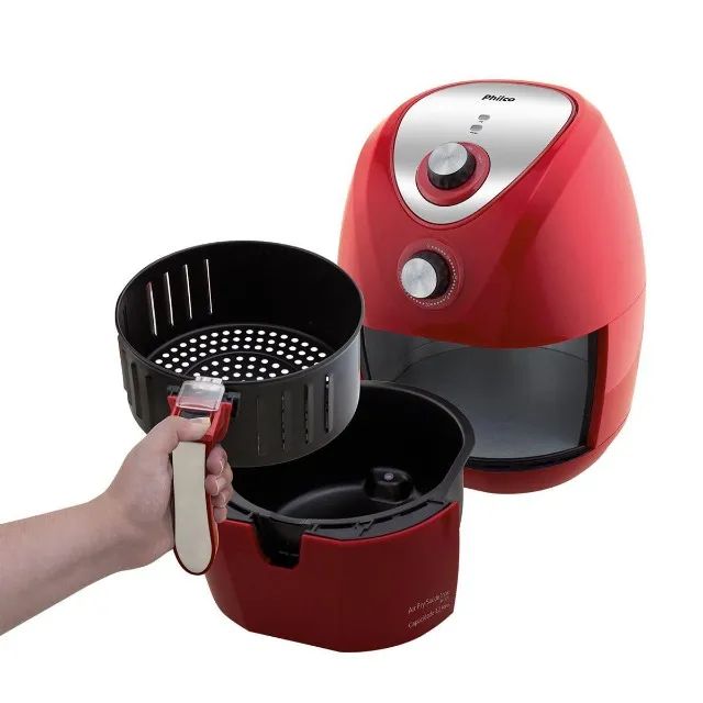 Fritadeira Philco AirFryer Saúde PH3L Inox, 1400W, capac. total 4,4L - 110V (NOVO) - Foto 3