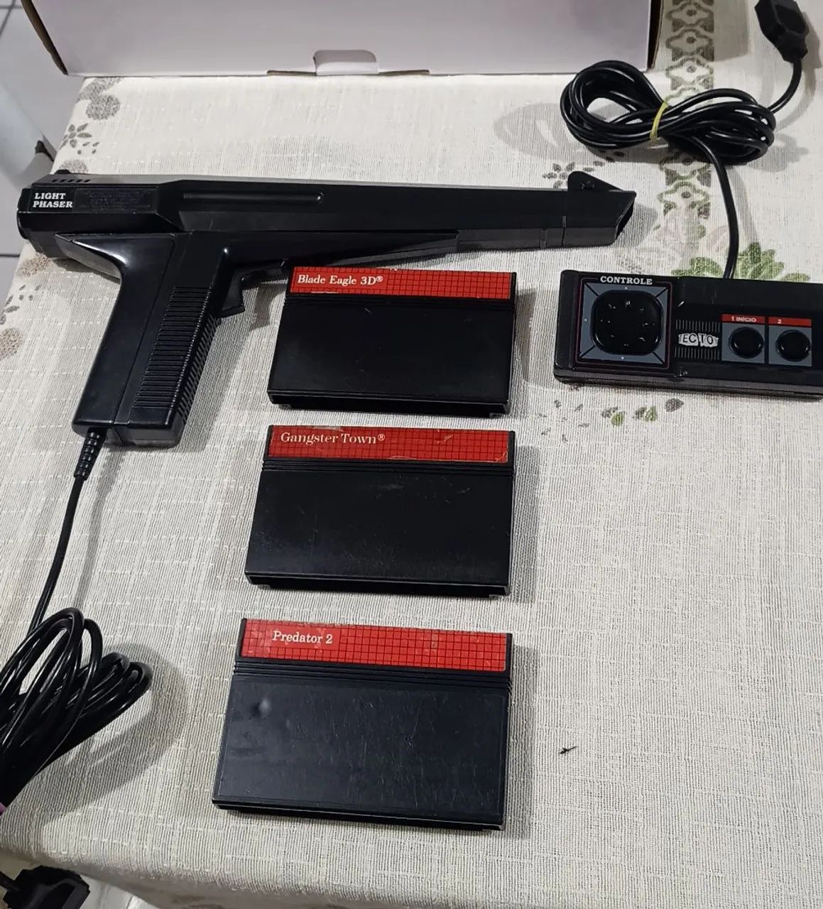 Master System Controller + Games + Light Phaser !!! All Original