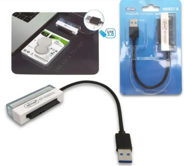 Adaptador Sata USB 3.0 Cabo Conversor Sata 2,5 Polegadas Knup KP-HD827/A