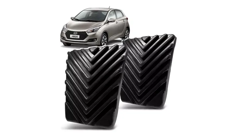 Kit Par de Borrachas para Pedais para o Hyundai Hb20 Manual Ano 2012 - 2019