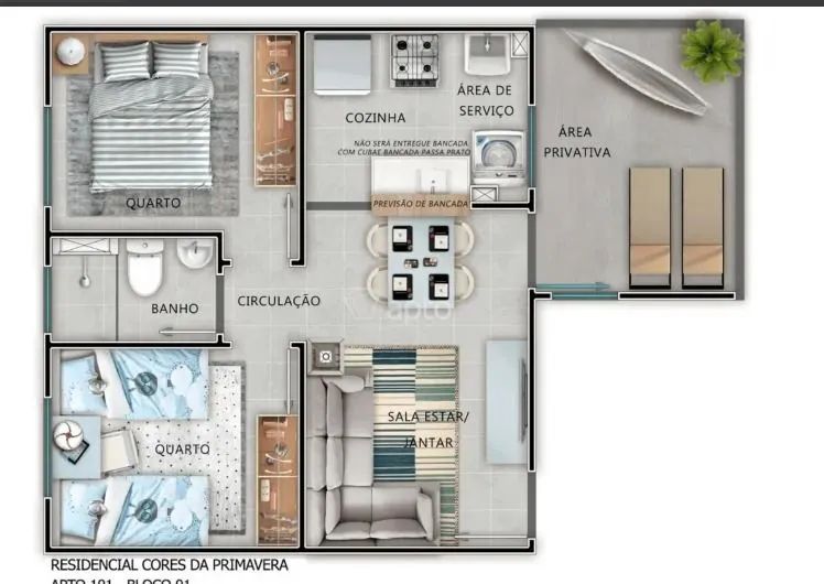 Apartamento novo no bairro Umbará, Curitiba  (direto com o proprietário) - Foto 2