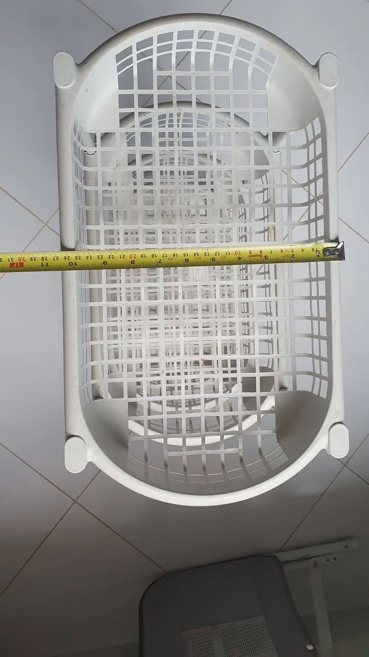 Cesto Organizador Duplo para Banheiro/Lavanderia