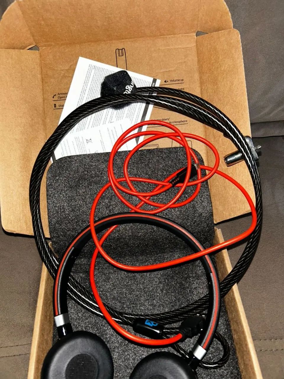 Fone de Ouvido Jabra + Trava de segurança Notebook Kensington - Novos  - Foto 3