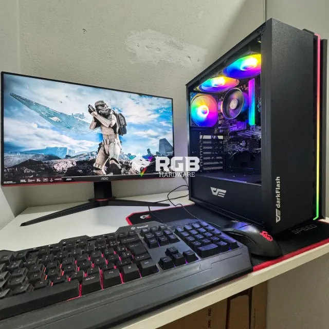 PC Gamer COMPLETO RYZEN 5 +RX-VEGA+ 1 ano de garantia e em até 12x