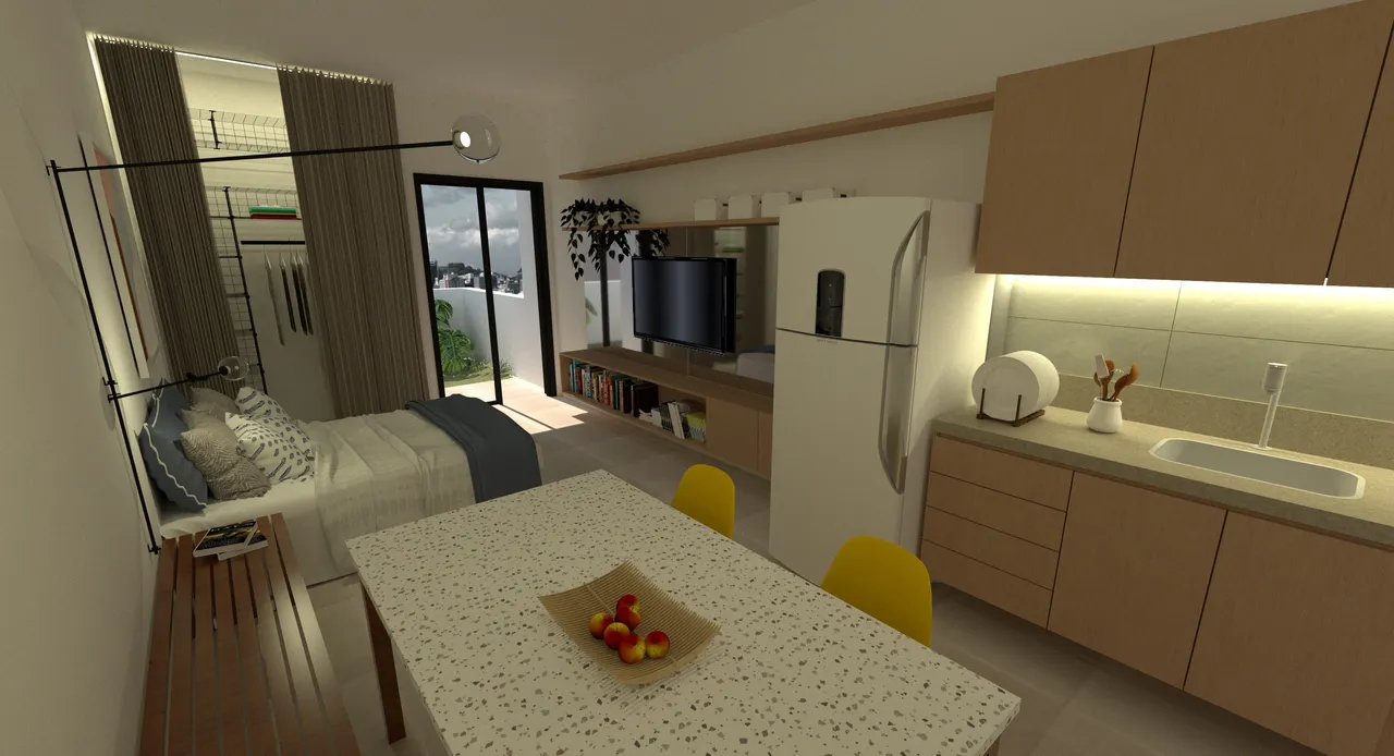 Kitnets Studios 24 a 30 m2 , 1 Dormitório, Cozinha , Banheiro, sem garagem | Jardim Mara